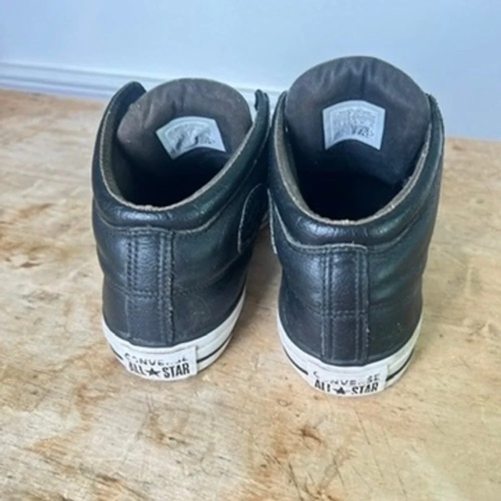 Converse Chuck Taylor All Star Madison 7.5M 9.5W Mid Leather Black Streetwear - Picture 3 of 10